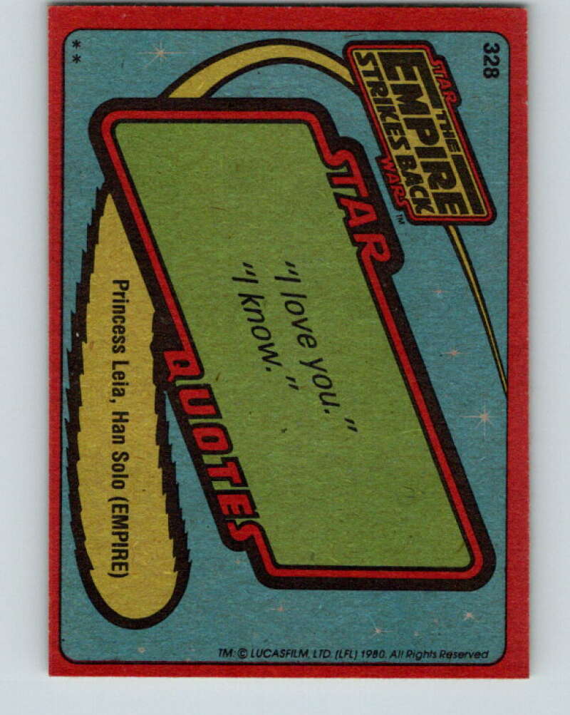 1980 Topps The Empire Strikes Back #328 Champions of Freedom V43948