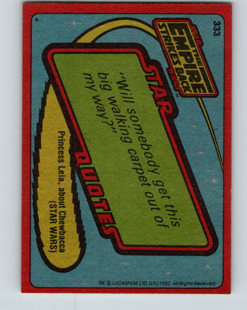 1980 Topps The Empire Strikes Back #333 Imperial Snow Walker Attack! V43969