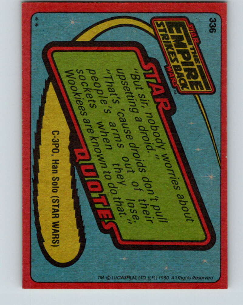 1980 Topps The Empire Strikes Back #336 Power Generators V43980
