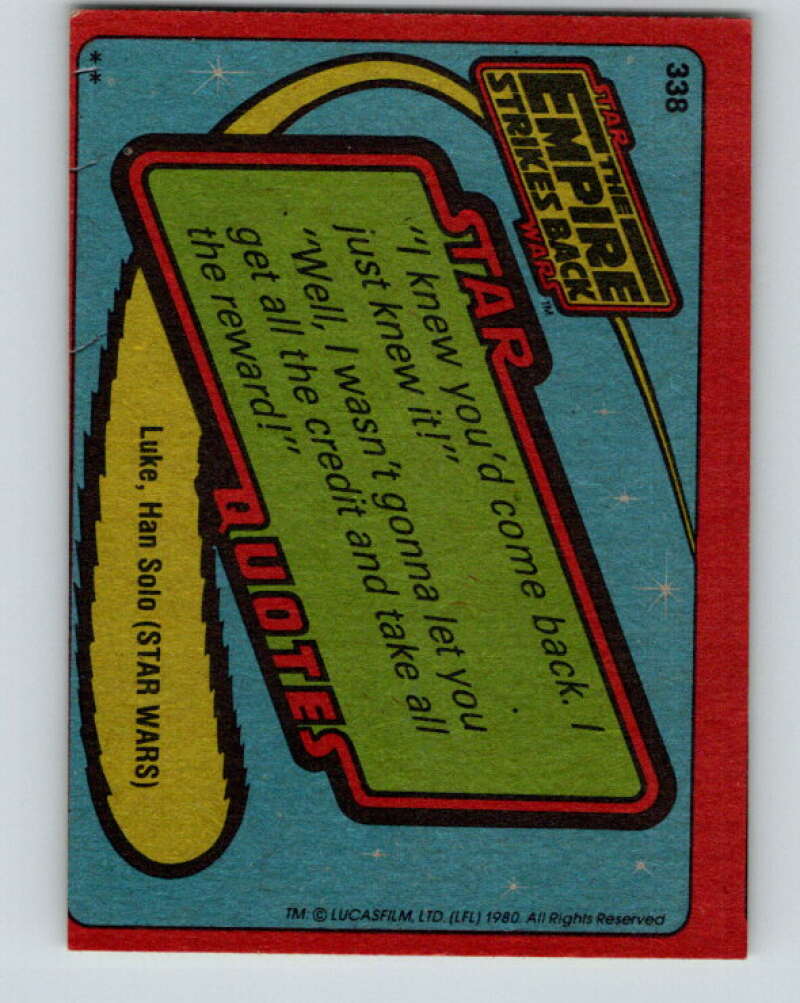 1980 Topps The Empire Strikes Back #338 Dreamlike City V43990