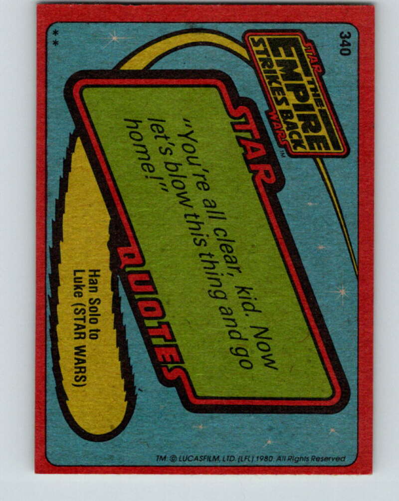 1980 Topps The Empire Strikes Back #340 Snow Walker Terror V44001