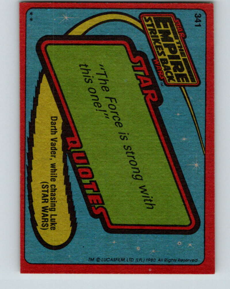 1980 Topps The Empire Strikes Back #341 Tauntaun V44007