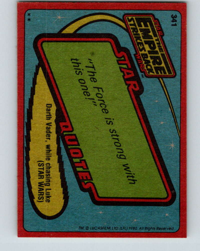 1980 Topps The Empire Strikes Back #341 Tauntaun V44010