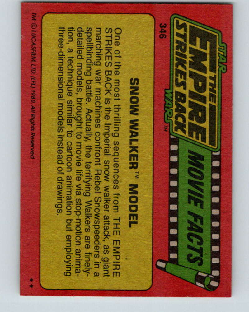 1980 Topps The Empire Strikes Back #346 Snow Walker Model V44033