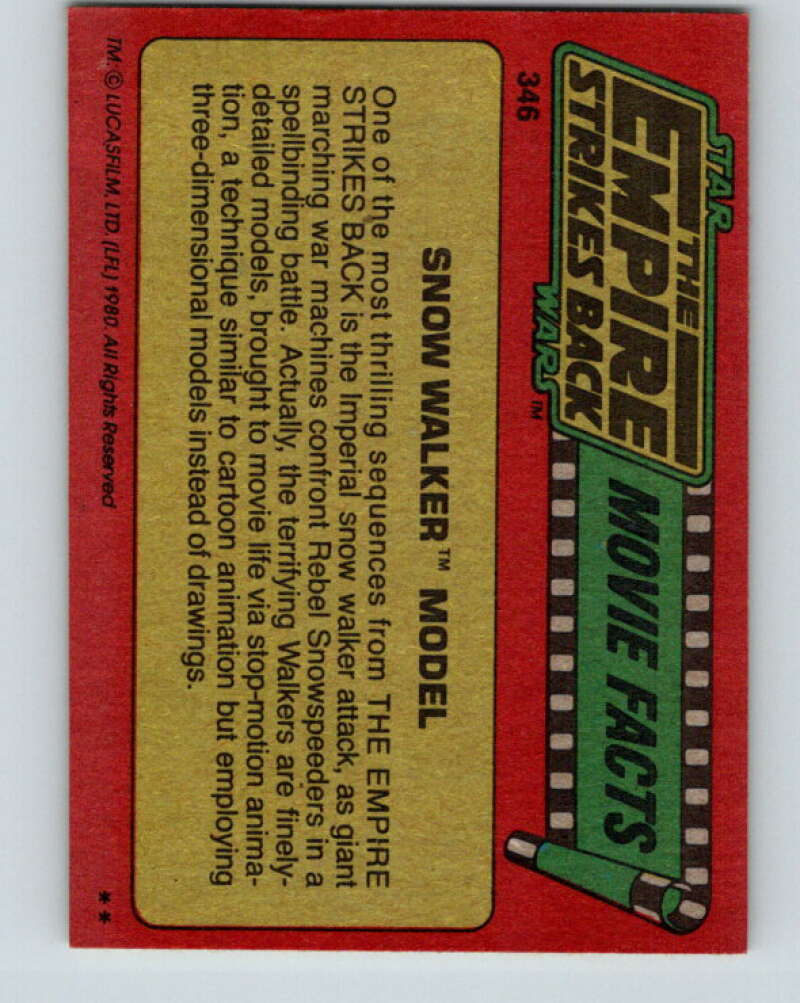 1980 Topps The Empire Strikes Back #346 Snow Walker Model V44034