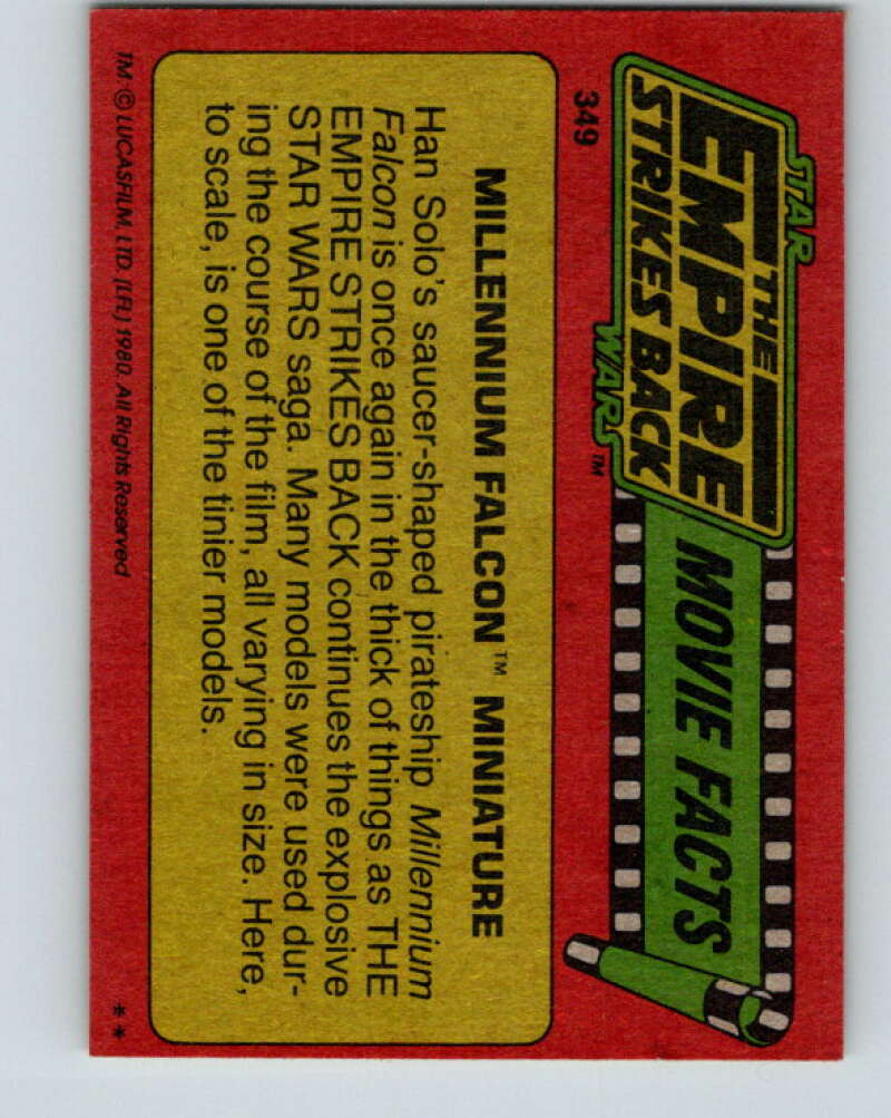 1980 Topps The Empire Strikes Back #349 Millennium Falcon Miniature V44051