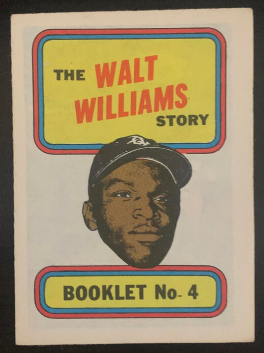 1970 Topps/OPC MLB Baseball Booklets #4 The WALT WILLIAMS Story V44075