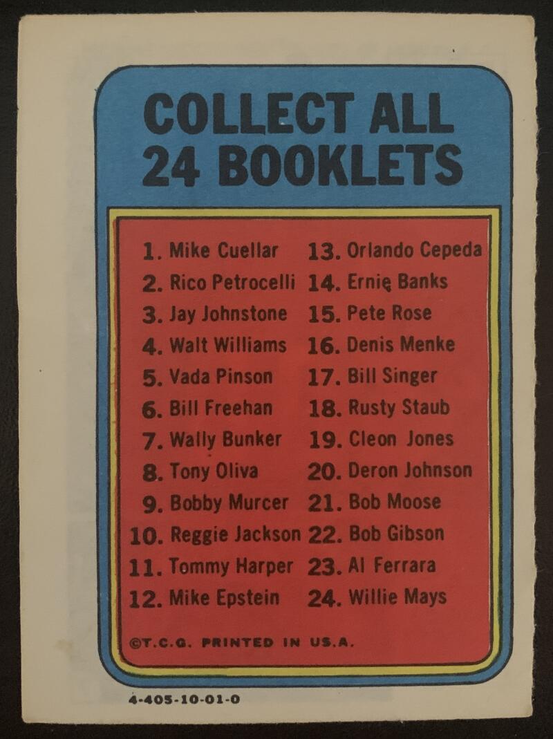 1970 Topps/OPC MLB Baseball Booklets #15 The PETE ROSE Story V44094