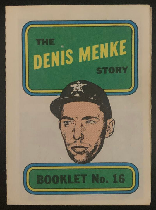 1970 Topps/OPC MLB Baseball Booklets #16 The DENIS MENKE Story V44097