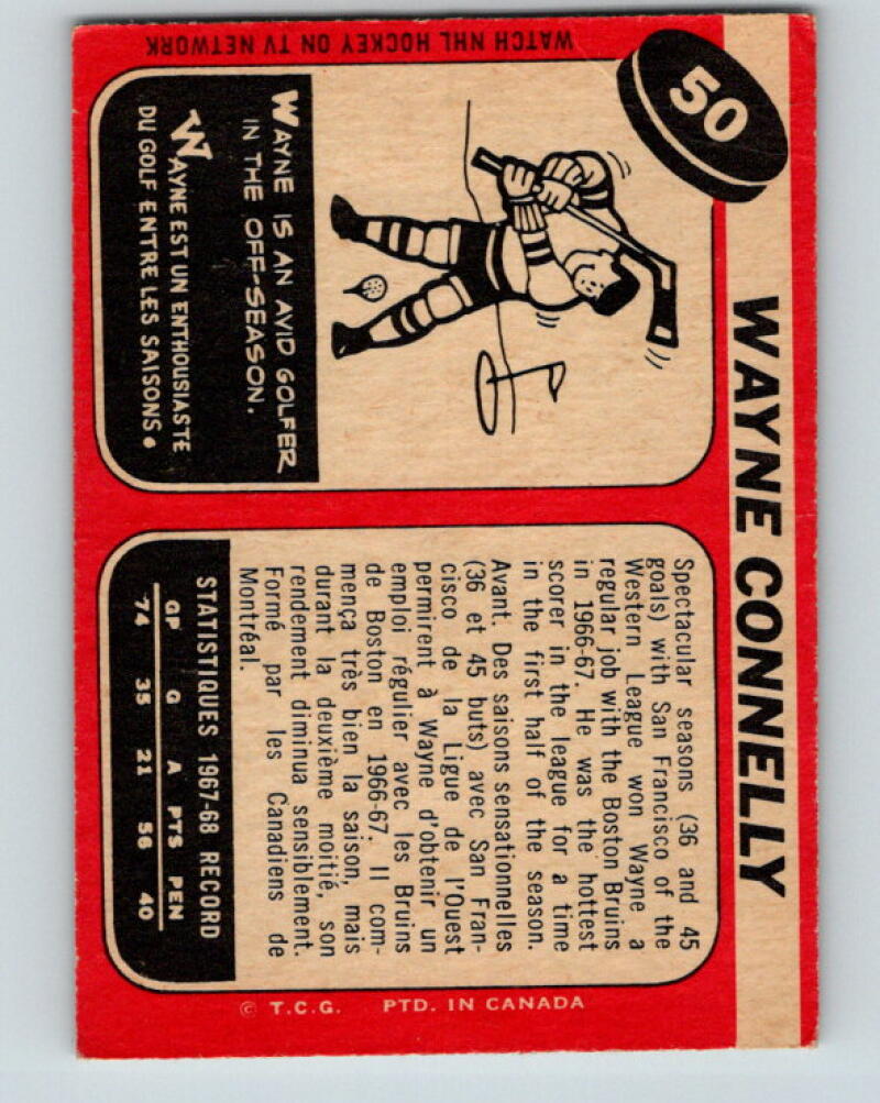 1968-69 Topps #50 Wayne Connelly Minnesota North Stars V44103
