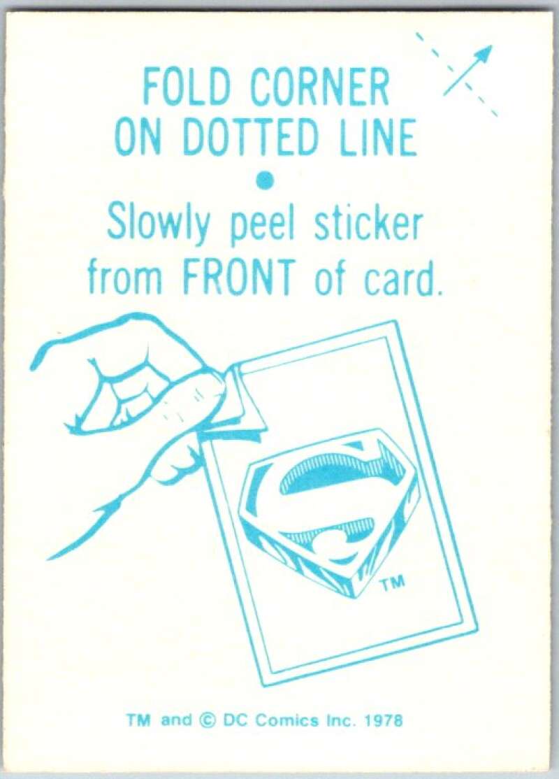 1978 Topps Superman Foil Stickers #FS-4 Flying Right V44136
