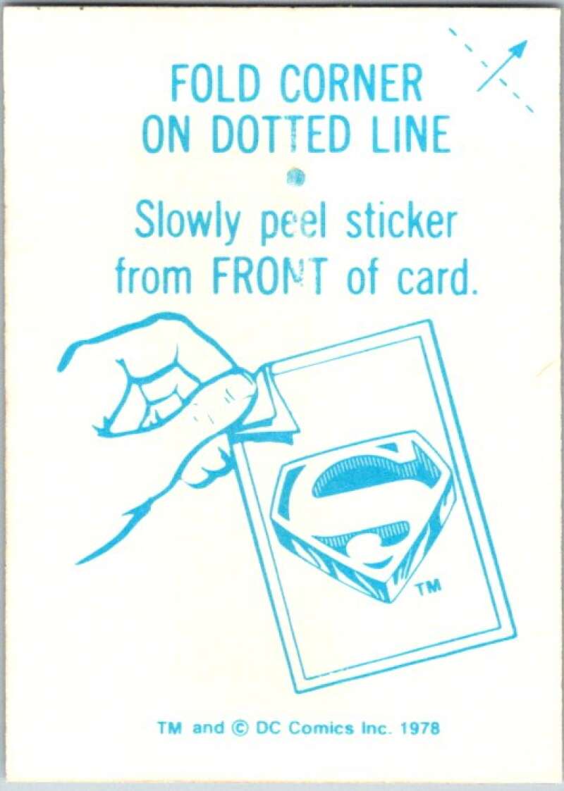 1978 Topps Superman Foil Stickers #FS-4 Flying Right V44137