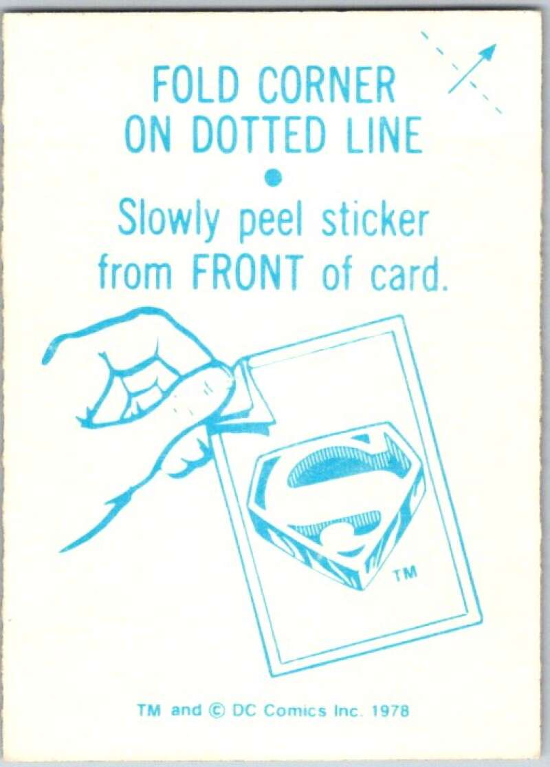1978 Topps Superman Foil Stickers #FS-5 Hands on Hips V44140