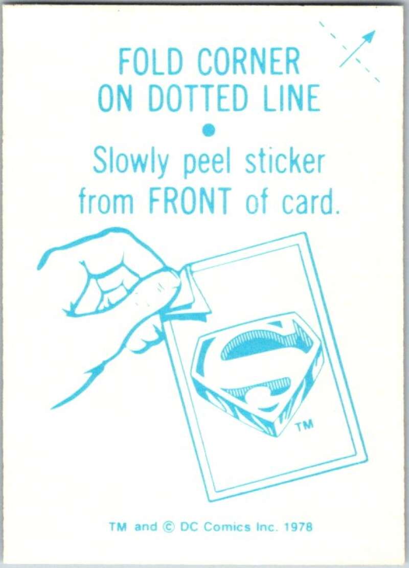 1978 Topps Superman Foil Stickers #FS-5 Hands on Hips V44141