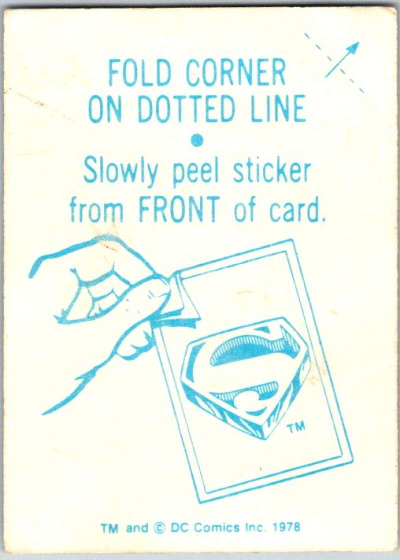 1978 Topps Superman Foil Stickers #FS-11 Fortress of Solitude V44154