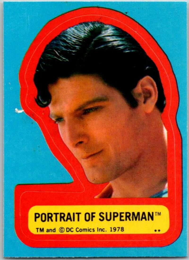 1978 Topps Superman Stickers #S-6 Portrait of Superman V44169