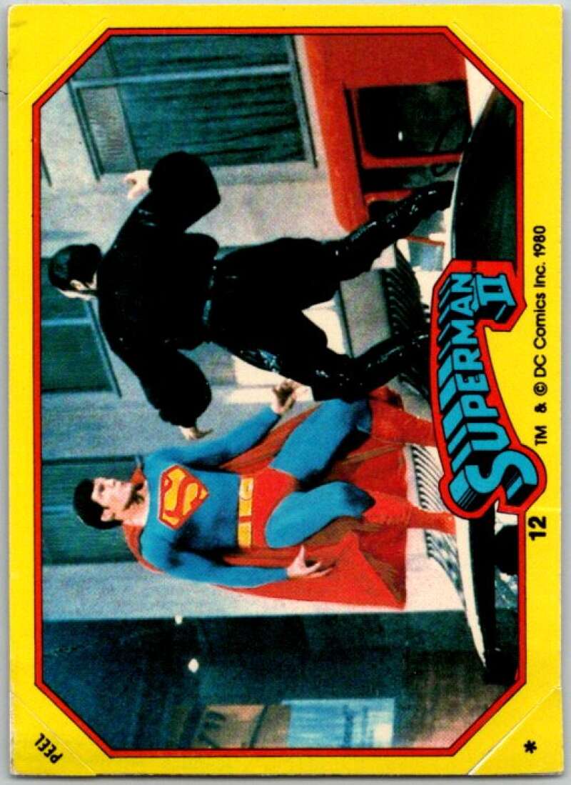 1980 Topps Superman II Stickers #12 Completed Purple Border Puzzle V44182