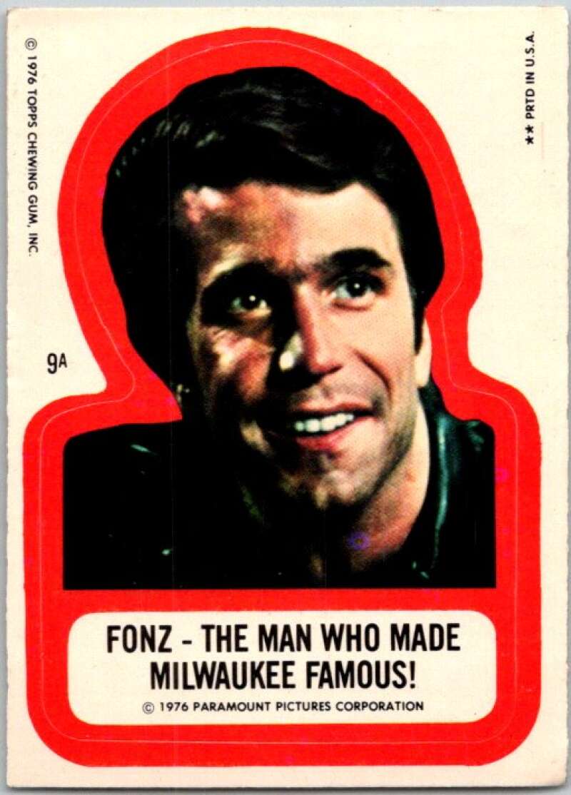 1976 Topps Happy Days Stickers #9 Fonzie Forever V44188