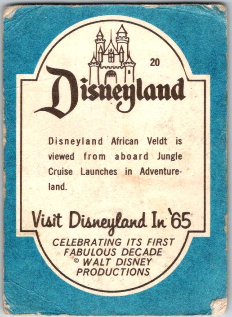 1965 Disneyland Blue Backs #20 Disneyland African Veldt V44194