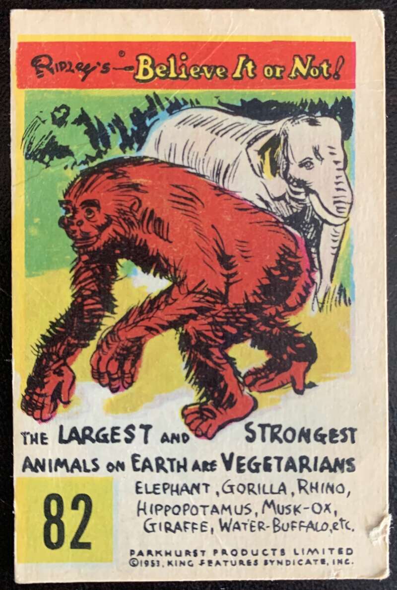 1953 Ripley's Believe It or Not #82 The Largest and Strongest Animals V44229
