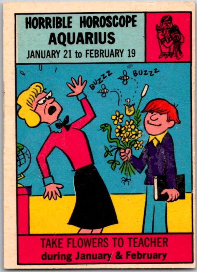 1972 Horrible Horoscopes #1 Aquarius, Take flowers to teacher V44230