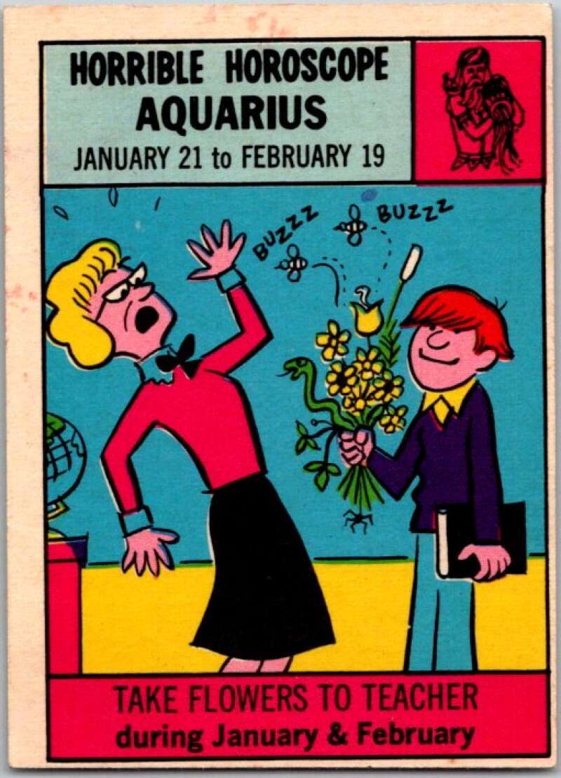1972 Horrible Horoscopes #1 Aquarius, Take flowers to teacher V44231