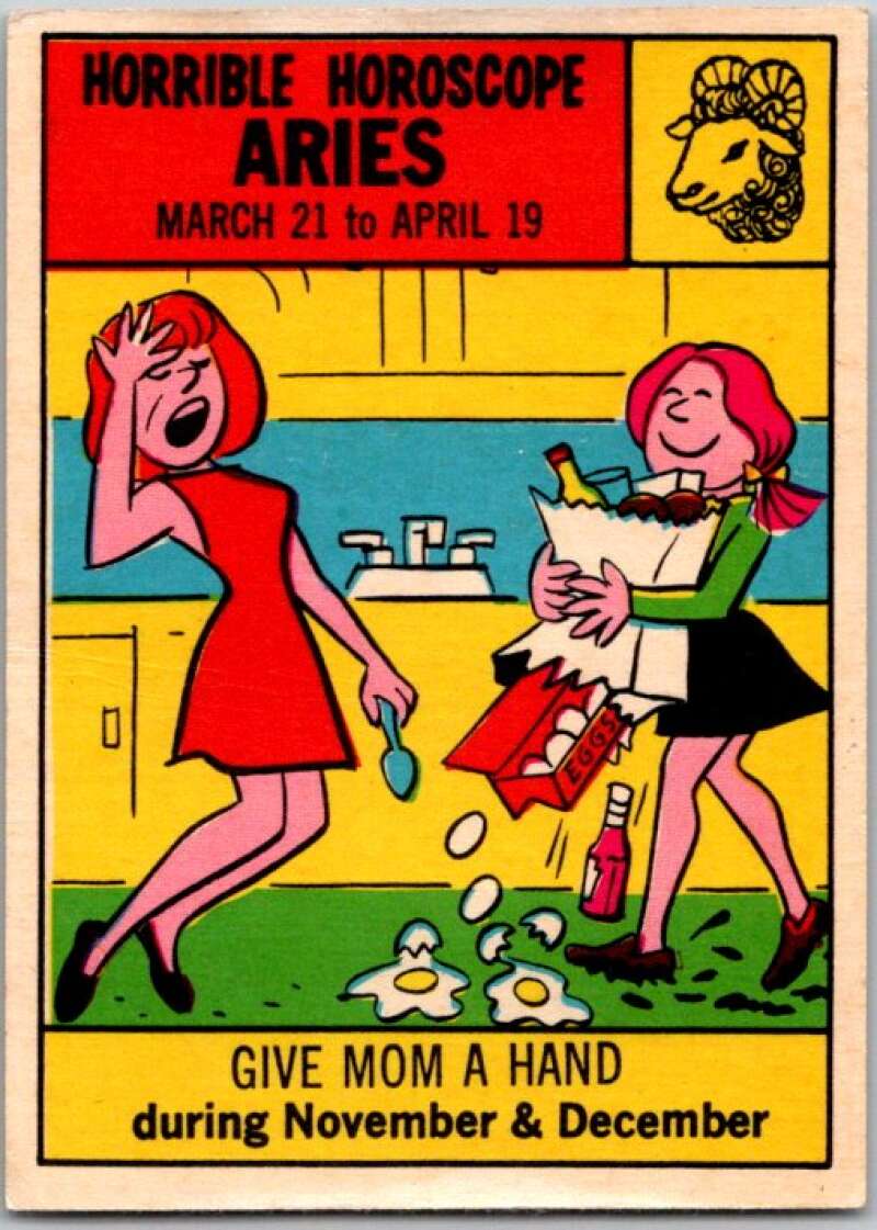 1972 Horrible Horoscopes #12 Aries, Give mom a hand V44232