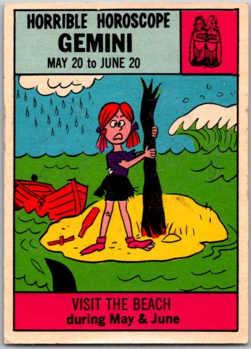 1972 Horrible Horoscopes #27 Gemini, Visit the Beach V44235