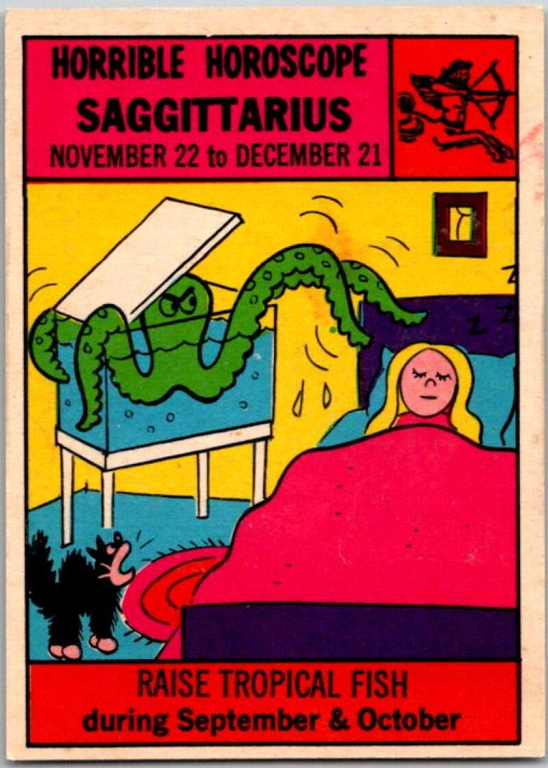 1972 Horrible Horoscopes #53 Saggittarius Raise Tropical Fish V44242