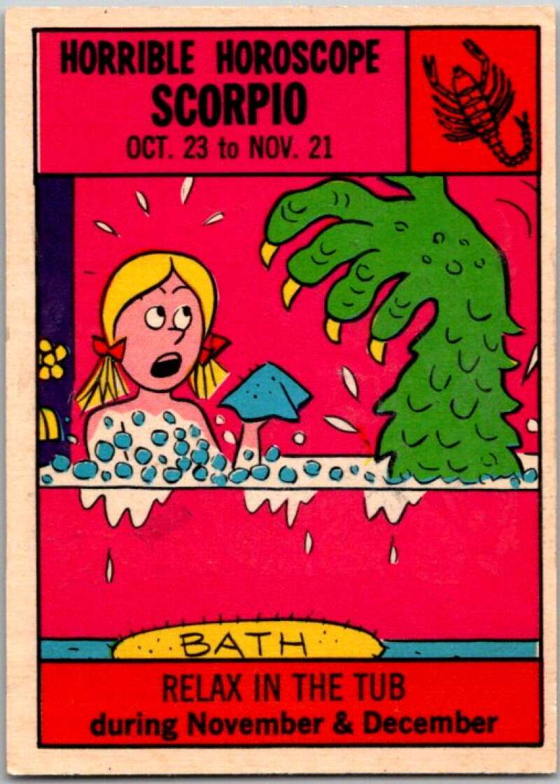 1972 Horrible Horoscopes #60 Scorpio, Relax in the Tub V44244