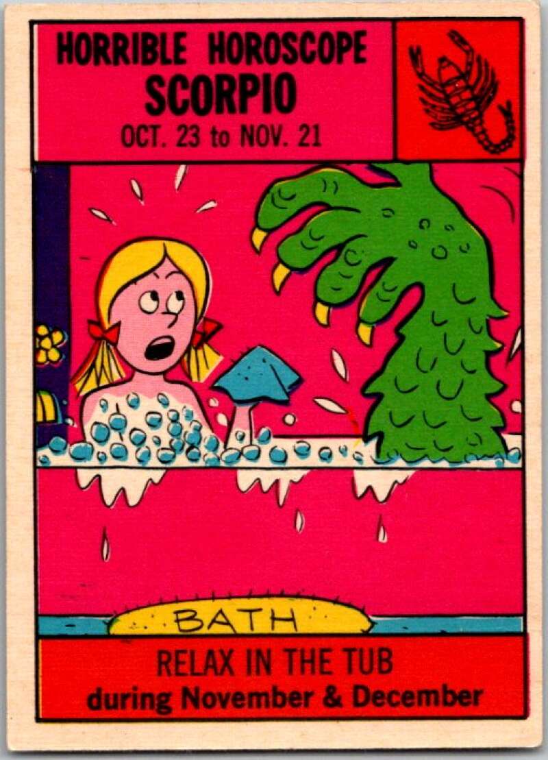 1972 Horrible Horoscopes #60 Scorpio, Relax in the Tub V44245