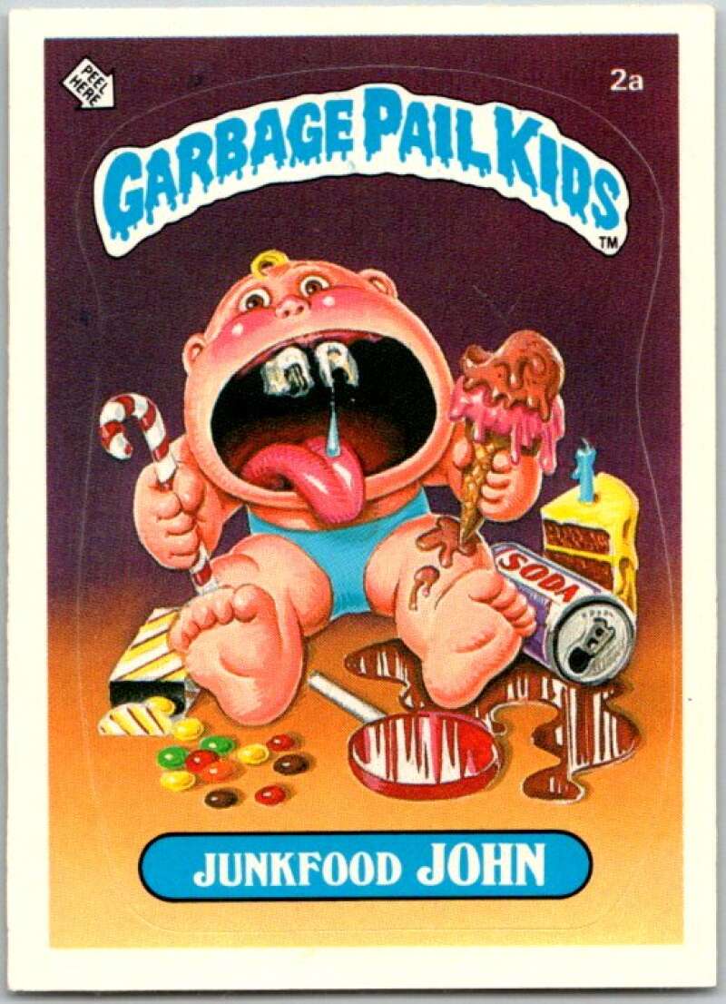 1985 Topps Garbage Pail Kids Series 1 #2a Junkfood John V44262