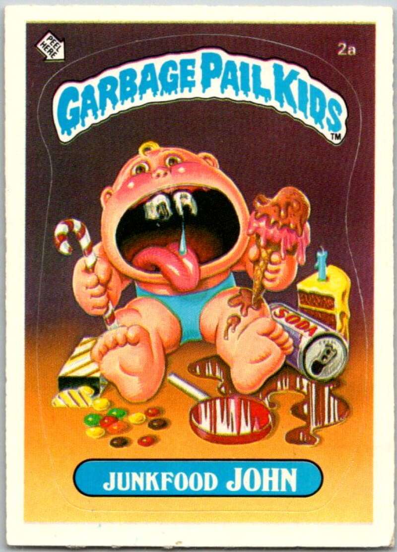 1985 Topps Garbage Pail Kids Series 1 #2a Junkfood John V44266