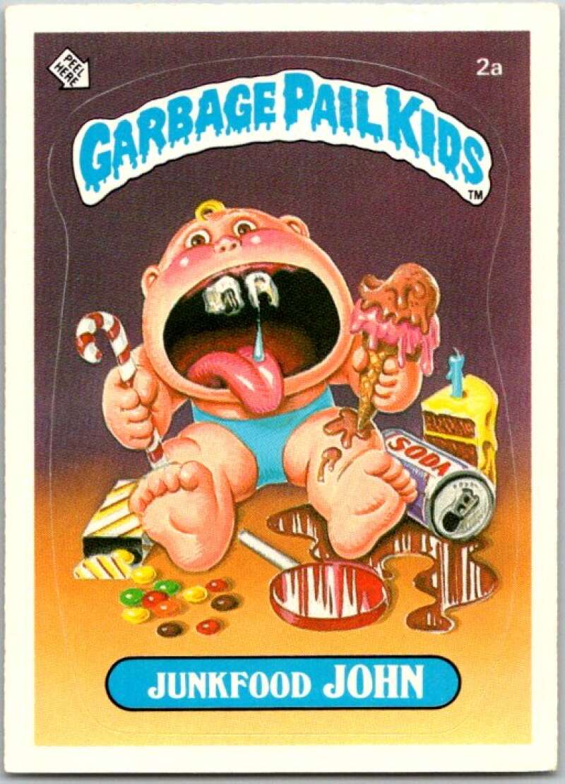 1985 Topps Garbage Pail Kids Series 1 #2a Junkfood John V44267