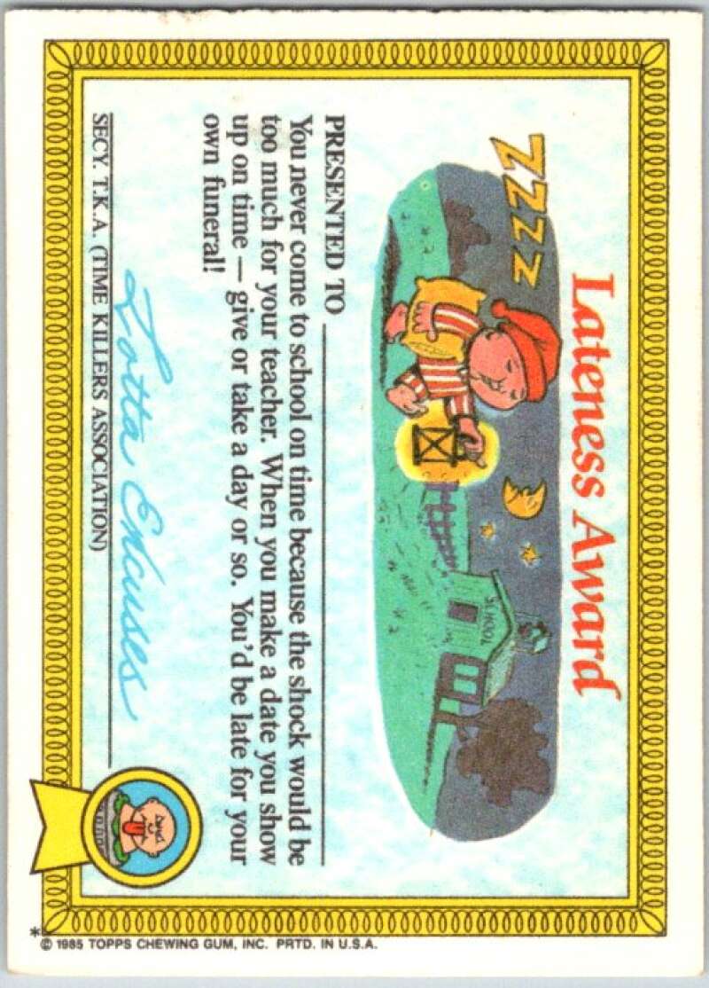 1985 Topps Garbage Pail Kids Series 1 #2a Junkfood John V44267