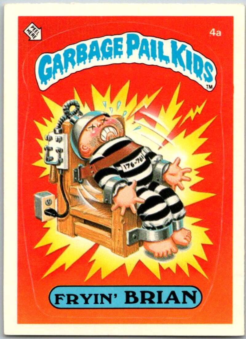 1985 Topps Garbage Pail Kids Series 1 #4a Fryin' Brian V44280