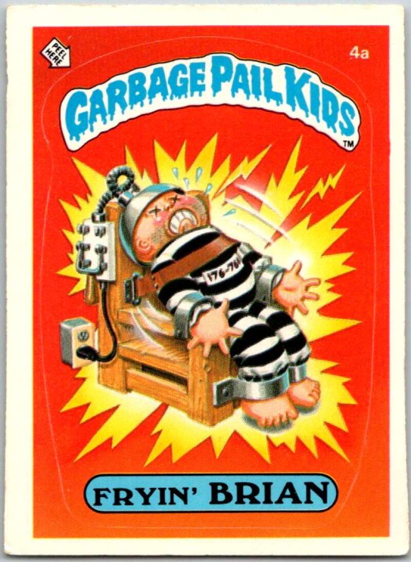 1985 Topps Garbage Pail Kids Series 1 #4a Fryin' Brian V44282