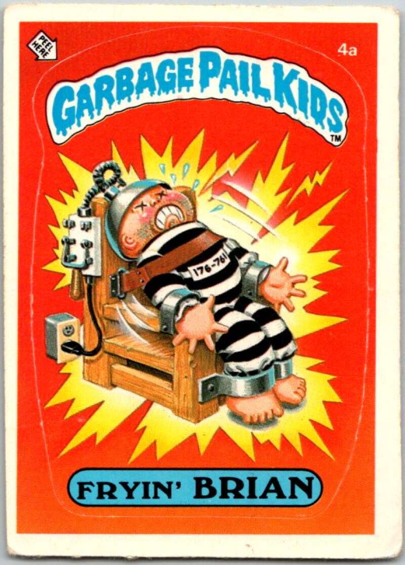 1985 Topps Garbage Pail Kids Series 1 #4a Fryin' Brian V44284