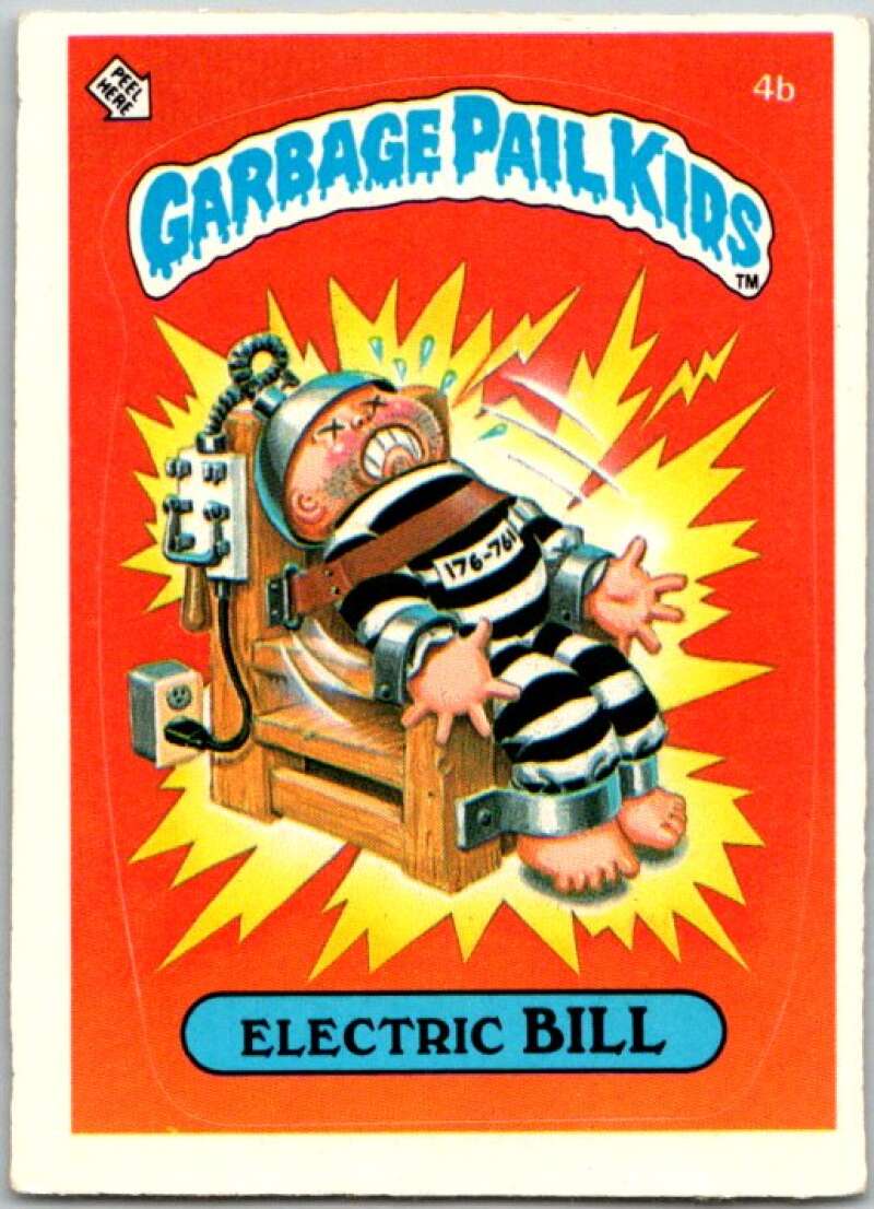 1985 Topps Garbage Pail Kids Series 1 #4b Electric Bill V44290