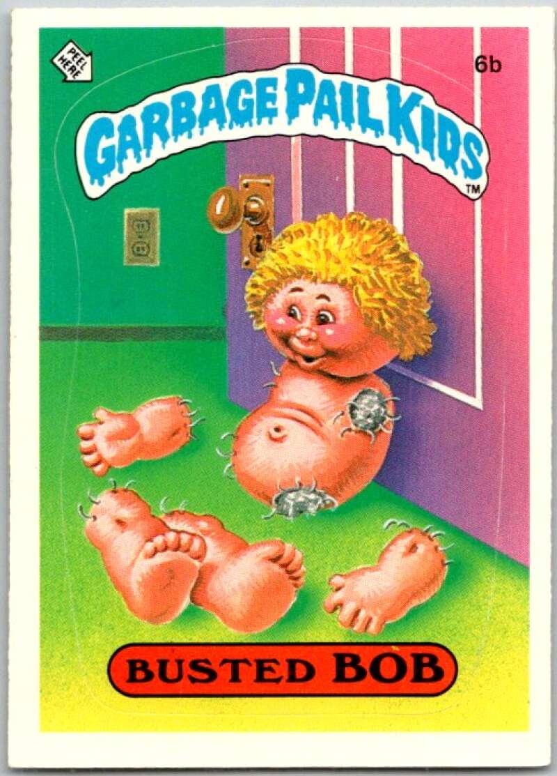 1985 Topps Garbage Pail Kids Series 1 #6b Busted Bob V44321