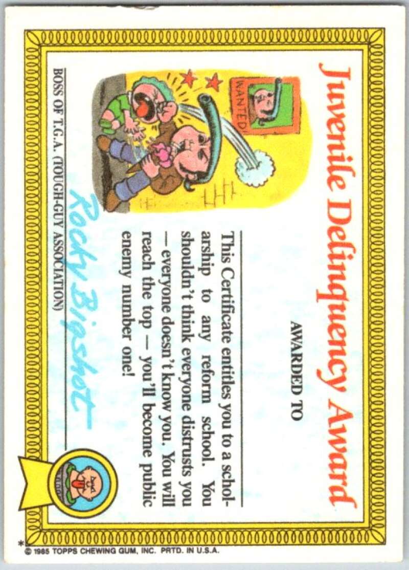 1985 Topps Garbage Pail Kids Series 1 #7a Stormy Heather V44323