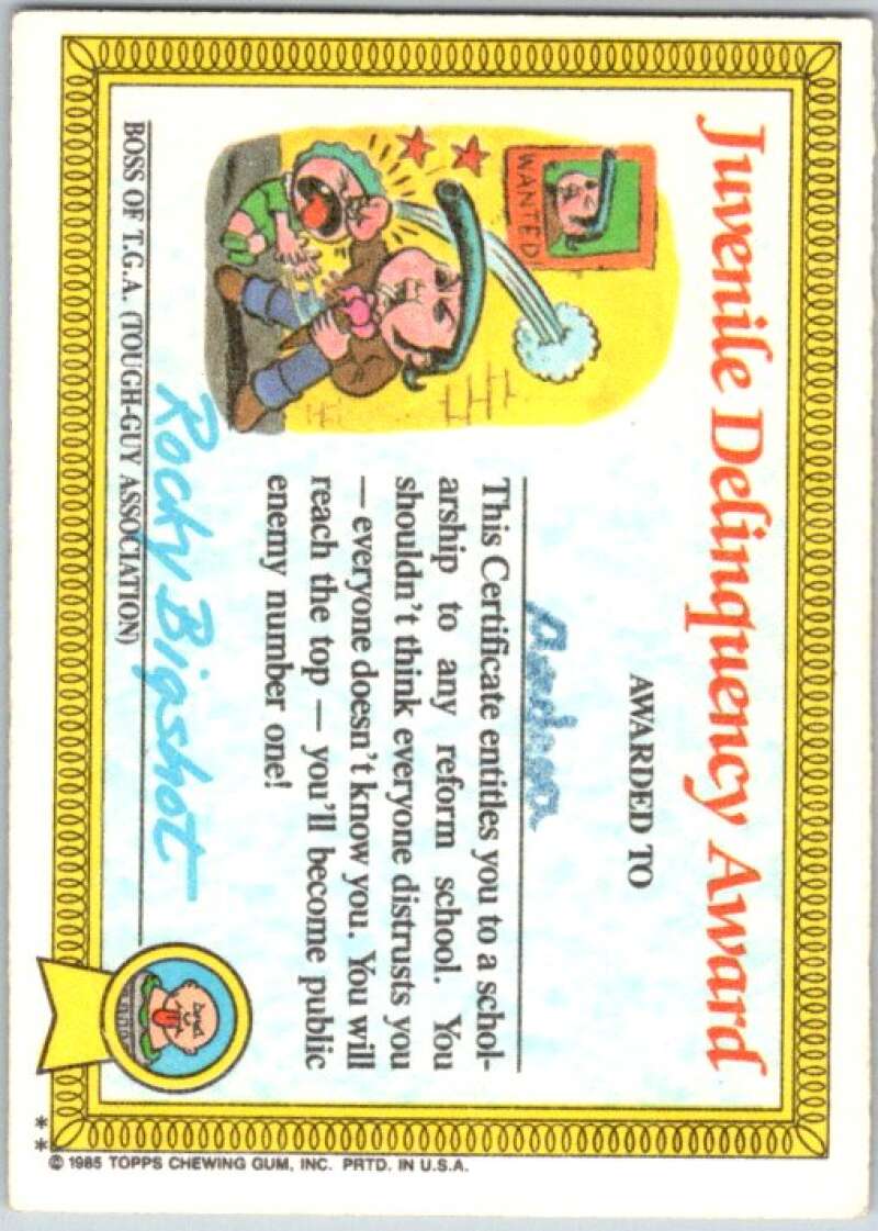 1985 Topps Garbage Pail Kids Series 1 #7b April Showers V44324
