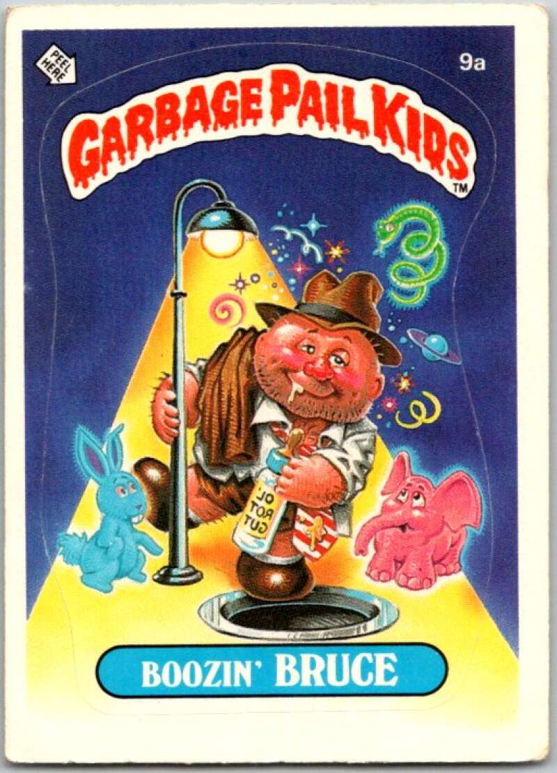 1985 Topps Garbage Pail Kids Series 1 #9a Boozin' Bruce V44341