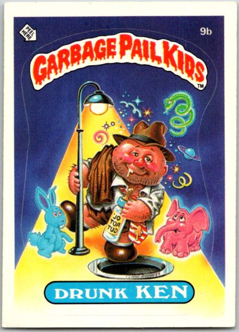 1985 Topps Garbage Pail Kids Series 1 #9b Drunk Ken V44345