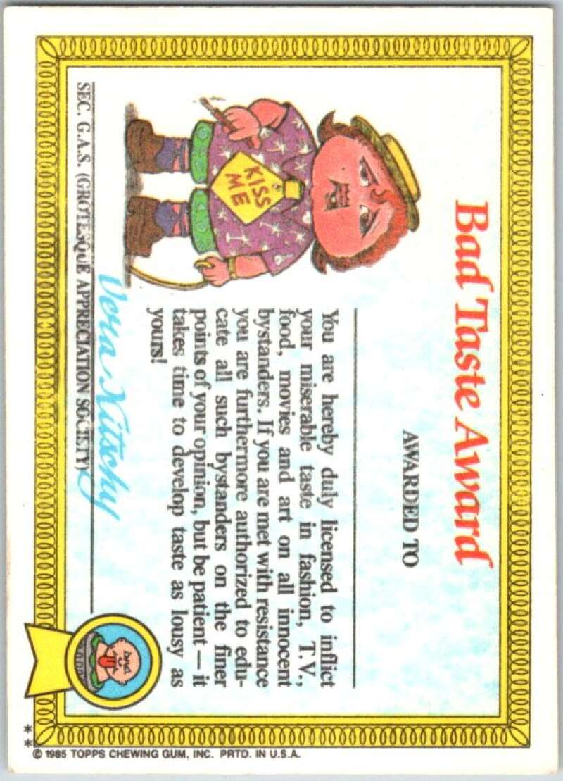1985 Topps Garbage Pail Kids Series 1 #9b Drunk Ken V44345