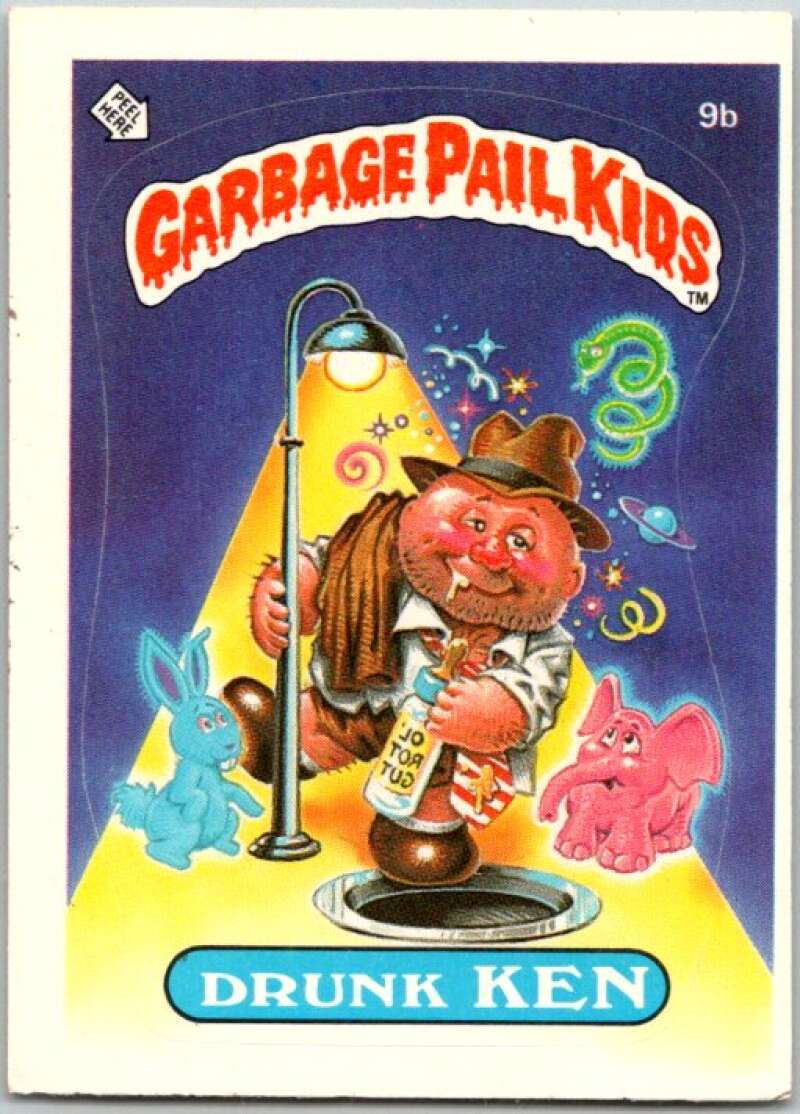 1985 Topps Garbage Pail Kids Series 1 #9b Drunk Ken V44347