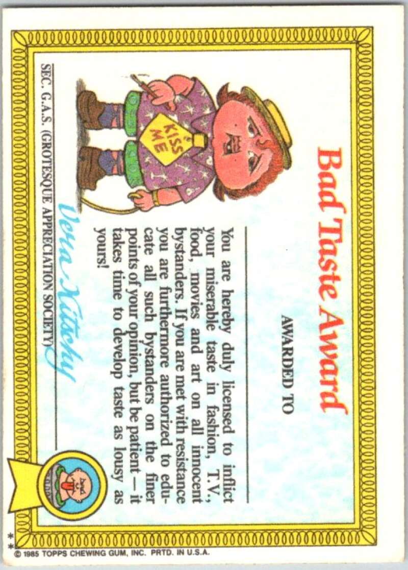 1985 Topps Garbage Pail Kids Series 1 #9b Drunk Ken V44347