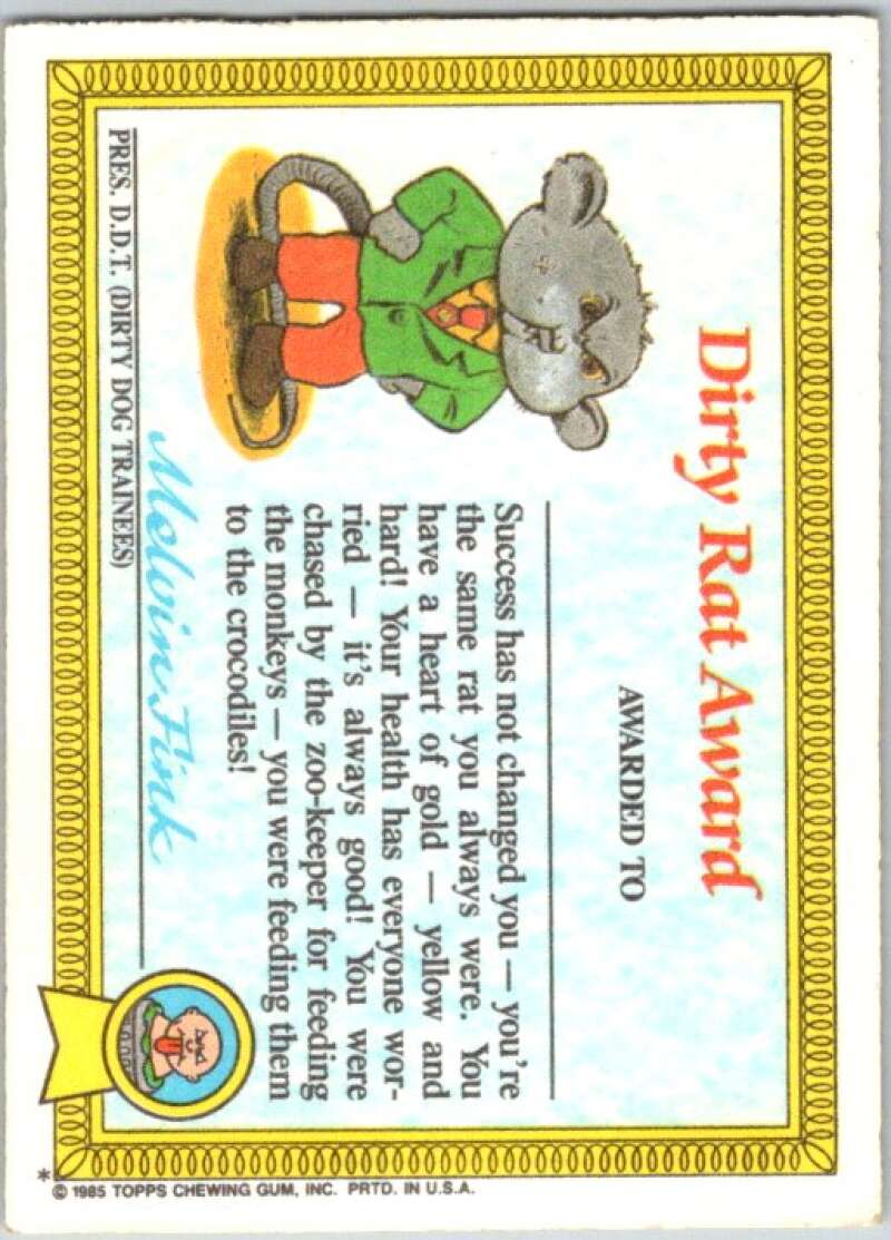 1985 Topps Garbage Pail Kids Series 1 #10a Tee-Vee Stevie V44348
