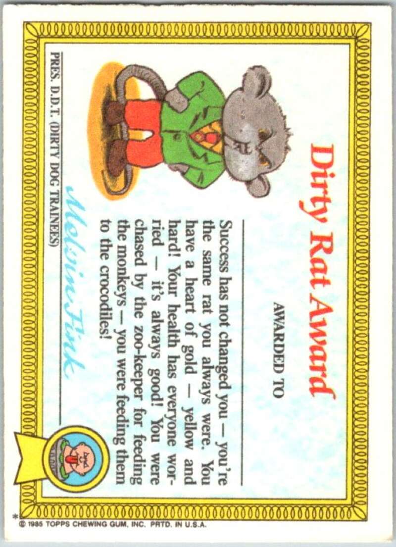 1985 Topps Garbage Pail Kids Series 1 #10a Tee-Vee Stevie V44349