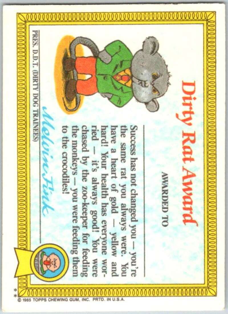 1985 Topps Garbage Pail Kids Series 1 #10b Geeky Gary V44358